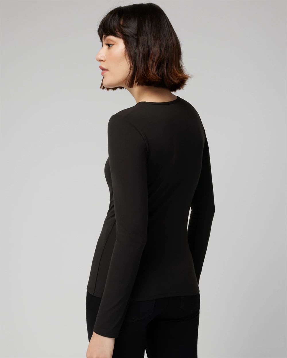 WHBM® FORME Long Sleeve Mesh Top | White House Black Market